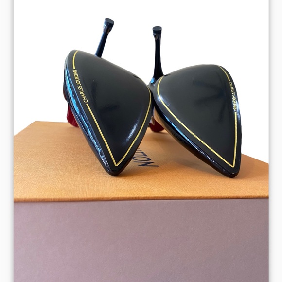 Charles Jourdan Black Patent Leather Stillettos - Picture 7 of 8